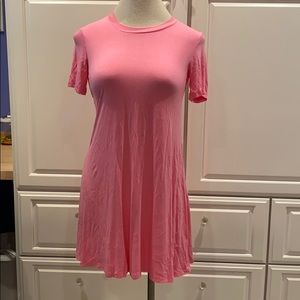 Pink t-shirt dress